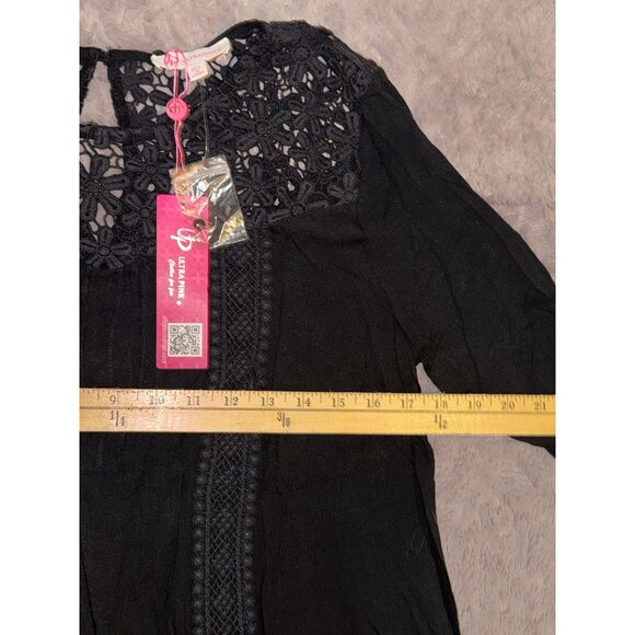 Ultrapink Black Lace Trim Blouse Size L with Tags - Picture 4 of 9